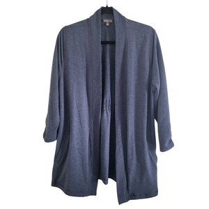 TALBOTS | Blue Knit Lightweight Casual In & Out Pocket Cardigan